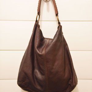 Lucky Brand Chocolate Brown Leather Hobo Bag